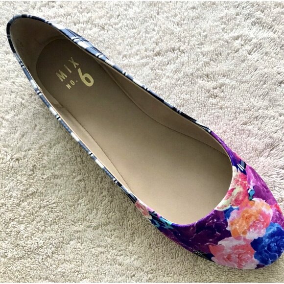 NWOT Mixed No. 6 Danzey Mixed Print Ballet Style Shoe Wm Size 8.5 - Picture 3 of 8